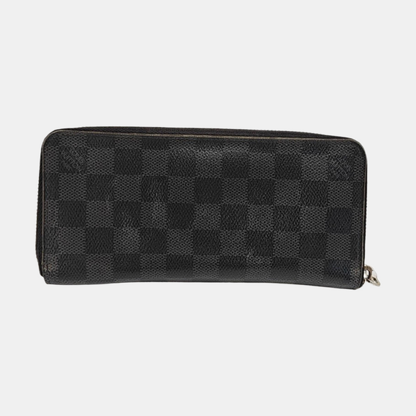 ZIPPY Damier Graphite Coated Canvas Gray Wallet