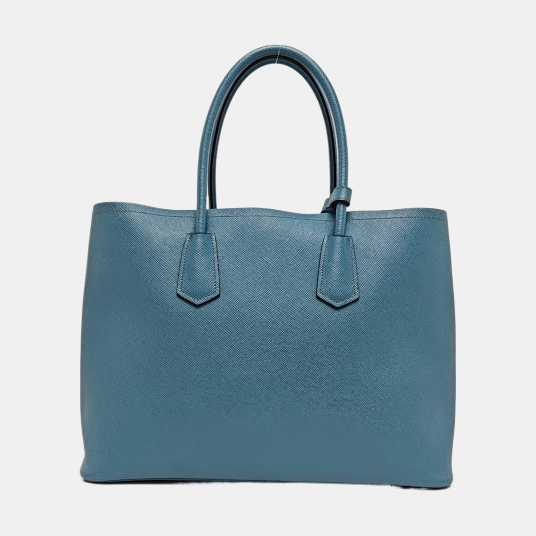 Double Large Saffiano Calfskin Blue