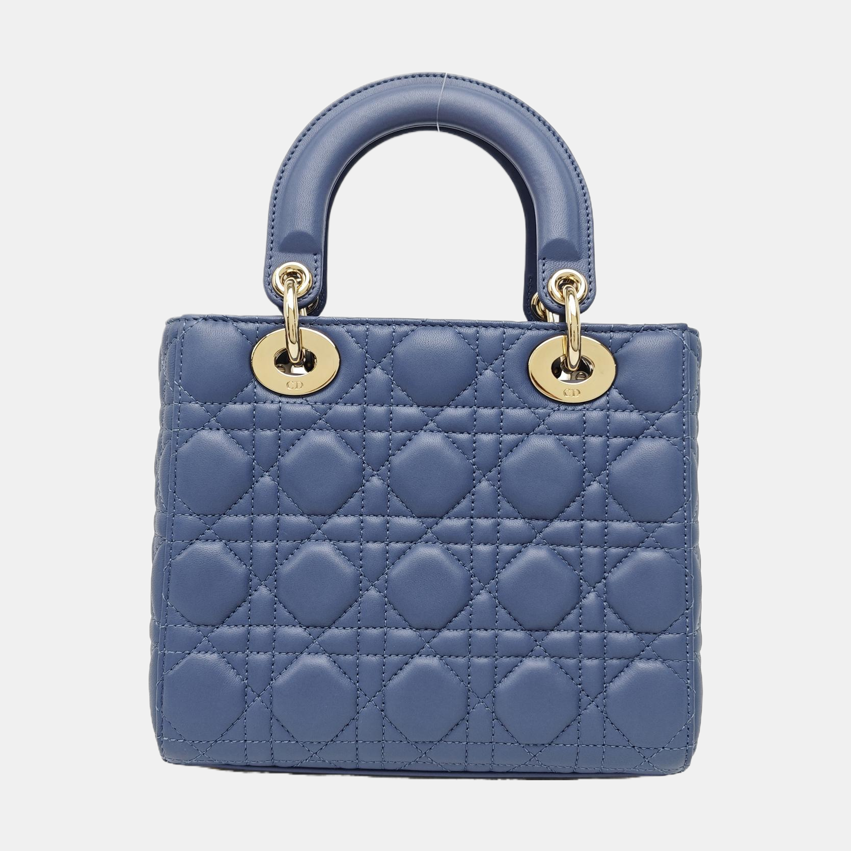 Lady Dior Small Cannage Lambskin Blue