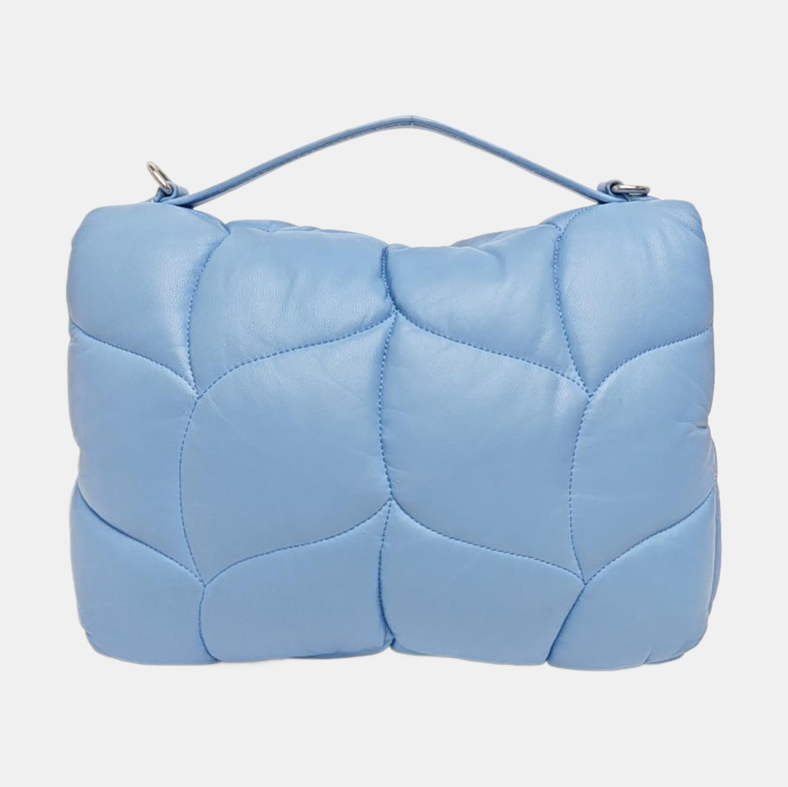 Quilted Lambskin Shoulder Bag Blue