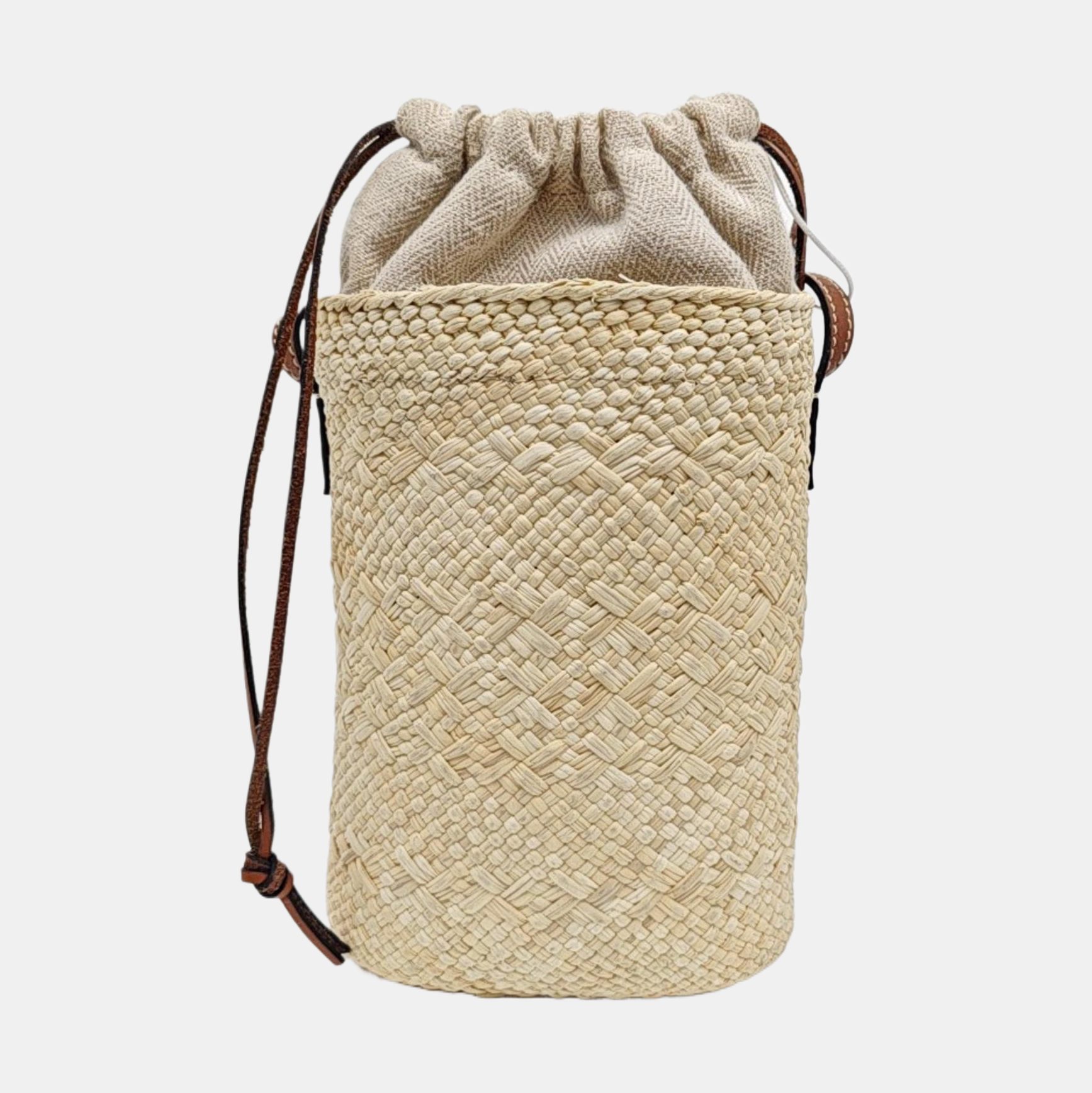 Straw Shoulder Bag Beige