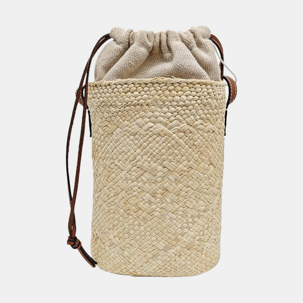 Straw Shoulder Bag Beige