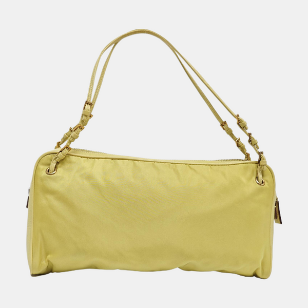 Nylon Top Handle Bag Yellow