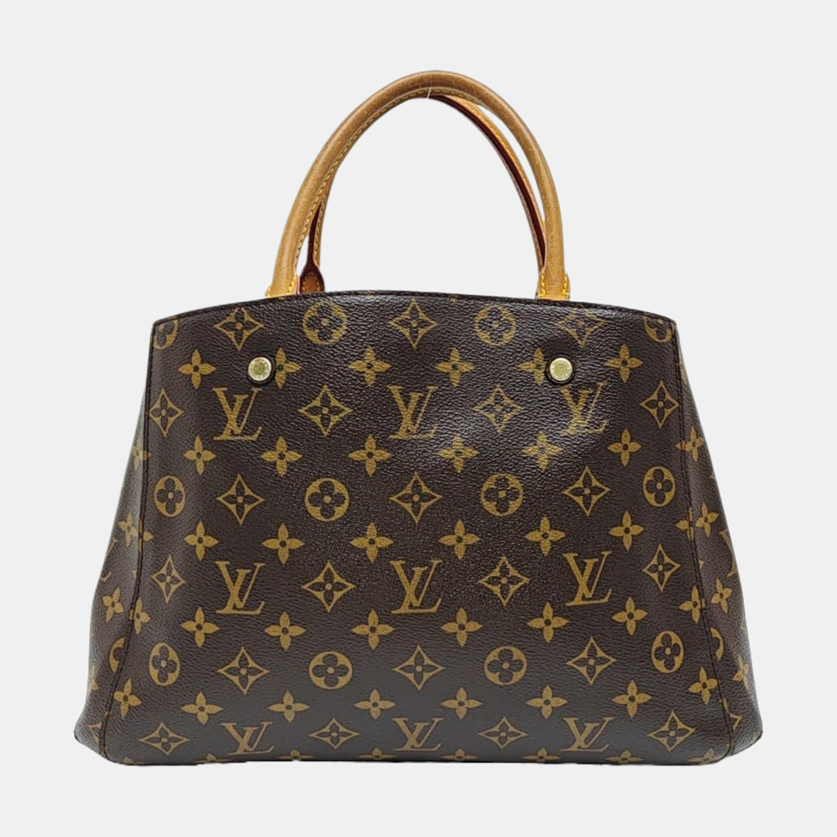 MONTAIGNE GM Monogram Coated Canvas Brown