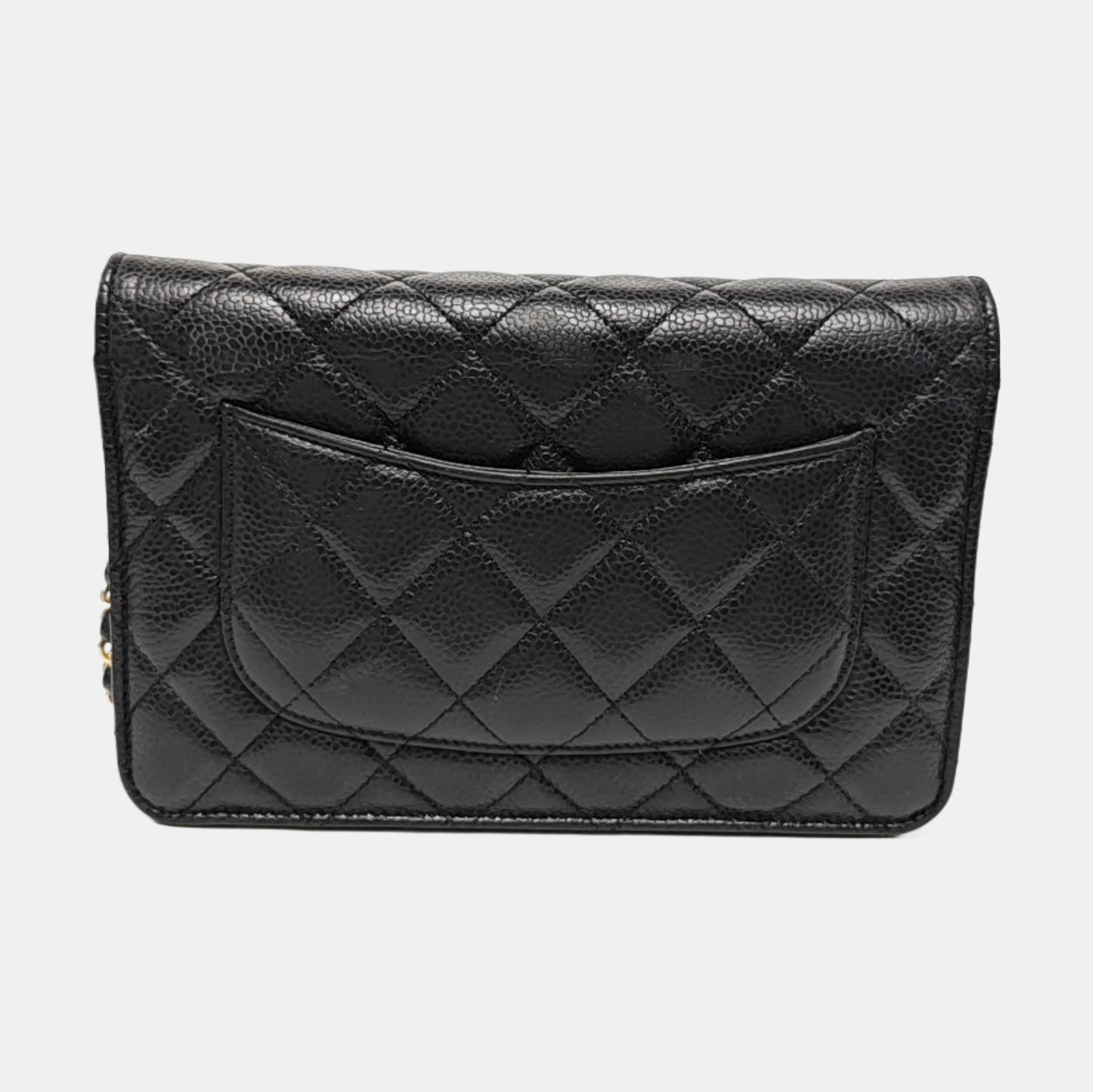 WOC Quilted Grained Calfskin Black