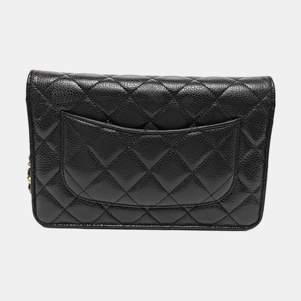 WOC Quilted Grained Calfskin Black