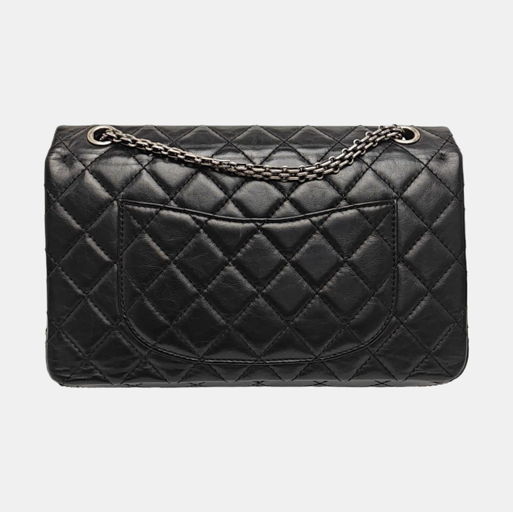 2.55 227 (jumbo) Quilted Vintage Calf Black