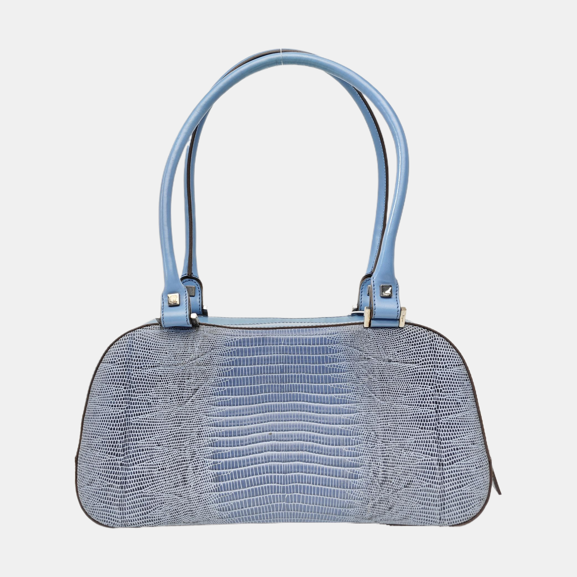 Calfskin Top Handle Bag Blue