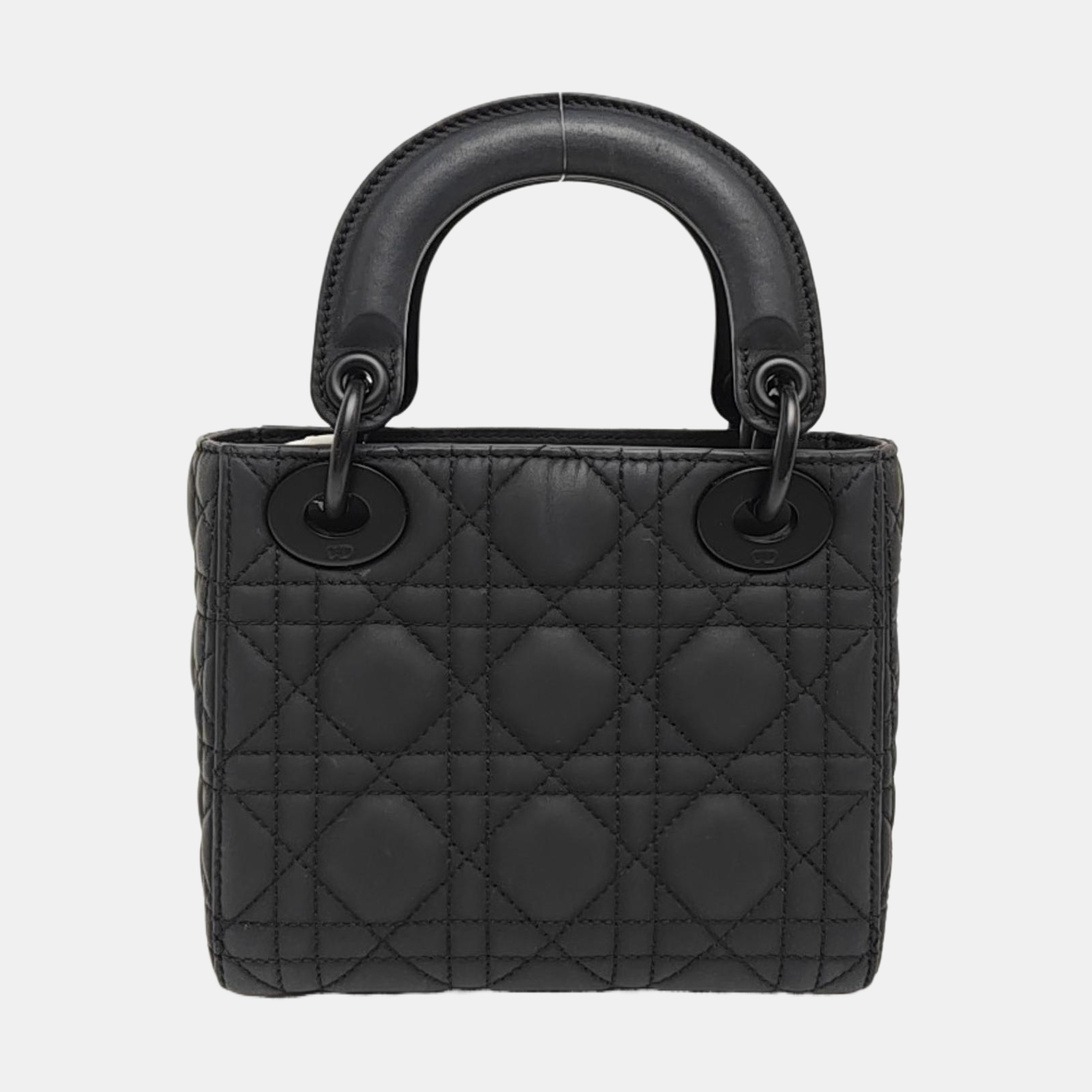 Lady Dior Mini Cannage Calfskin Black