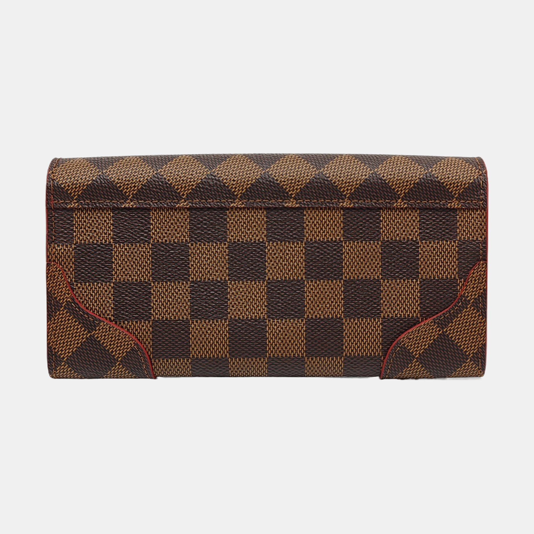 CAÏSSA Damier Ebene Coated Canvas Brown Wallet