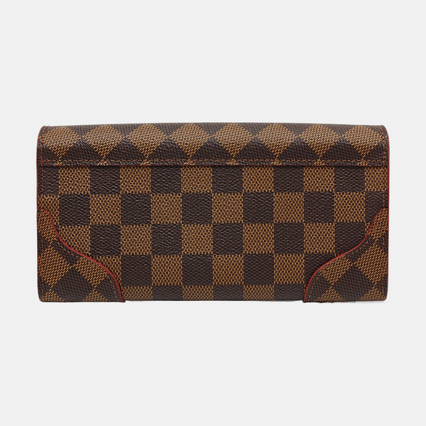 CAÏSSA Damier Ebene Coated Canvas Brown Wallet