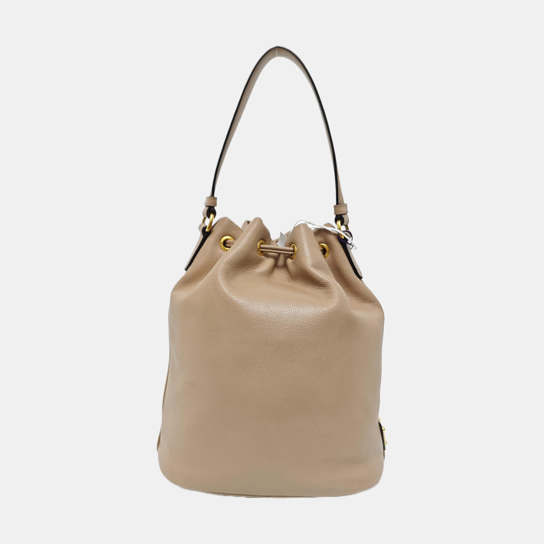 Calfskin Bucket Bag Beige