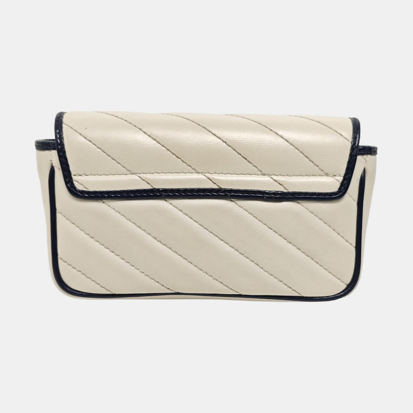 GG Marmont Super Mini Quilted Calfskin White