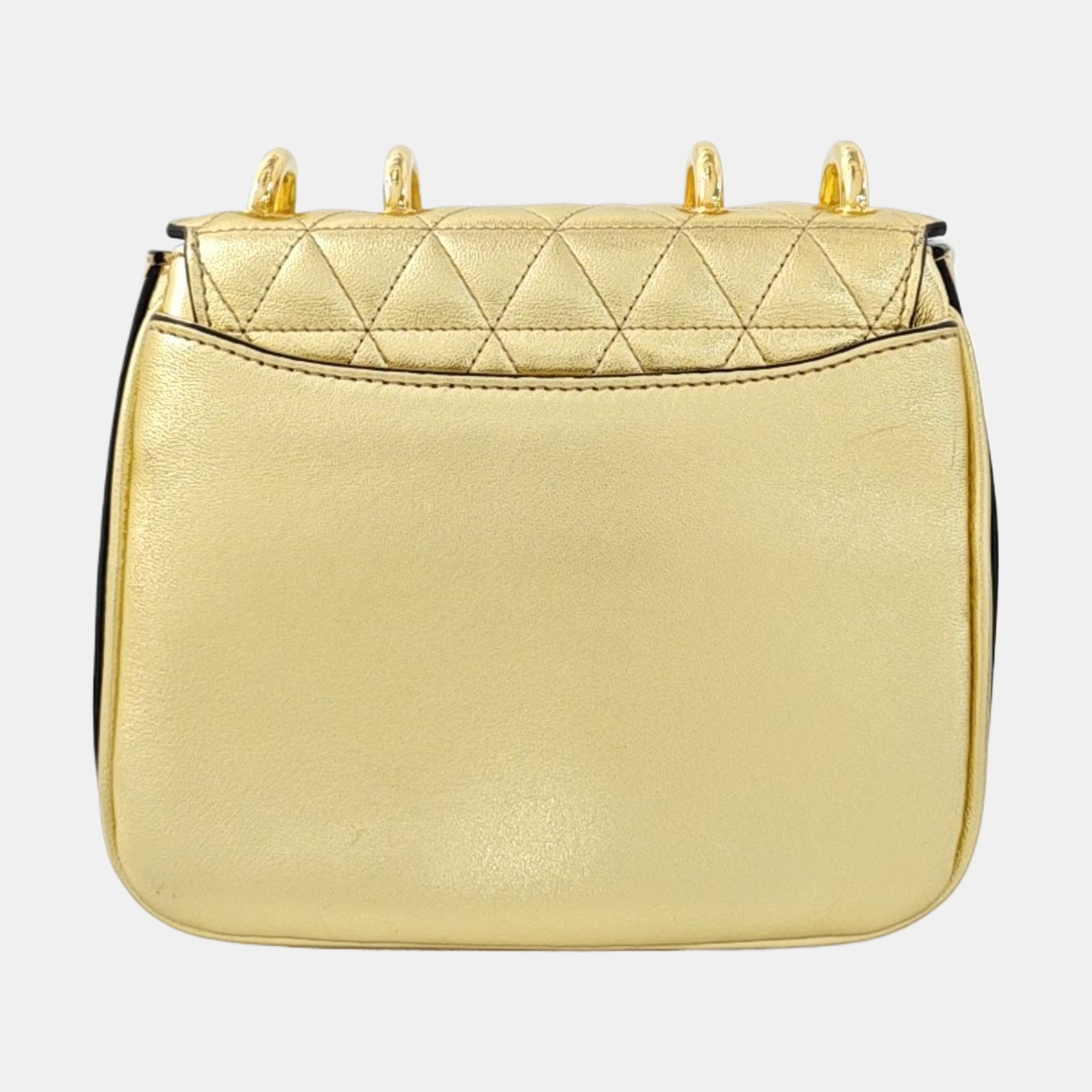 Quilted Calfskin Shoulder Bag Gold