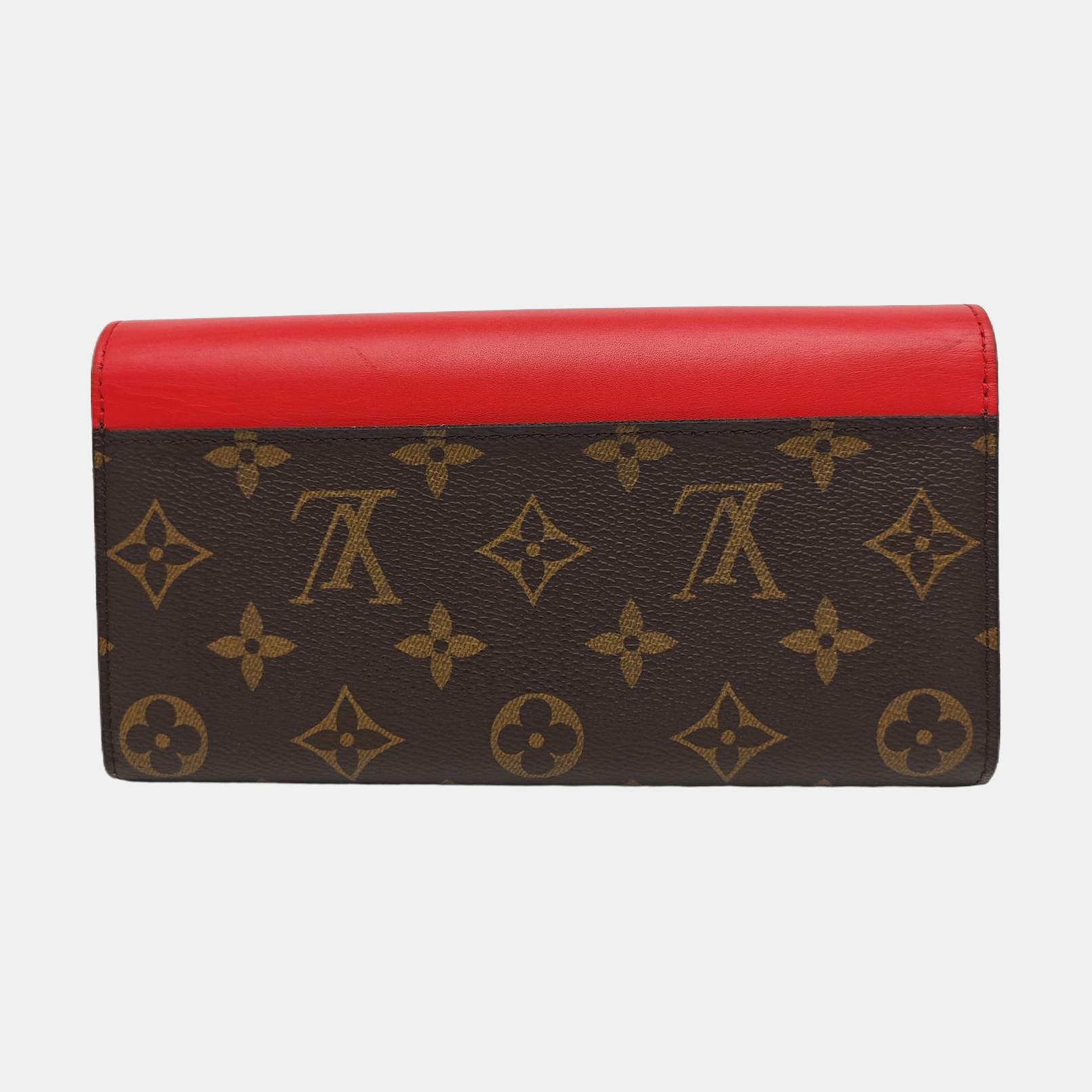 SARAH Monogram Coated Canvas Brown Wallet