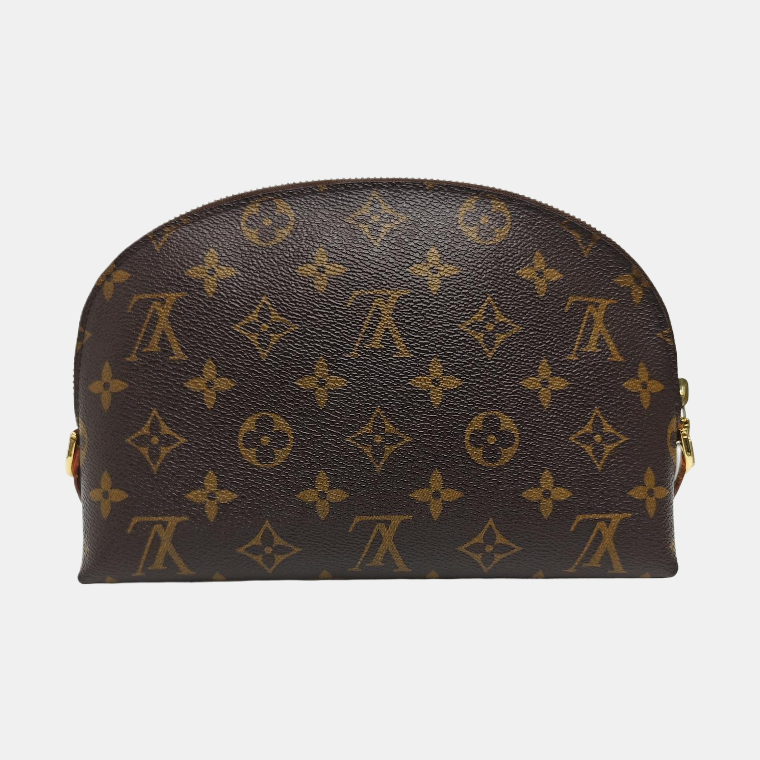 COSMETIC Monogram Coated Canvas Brown