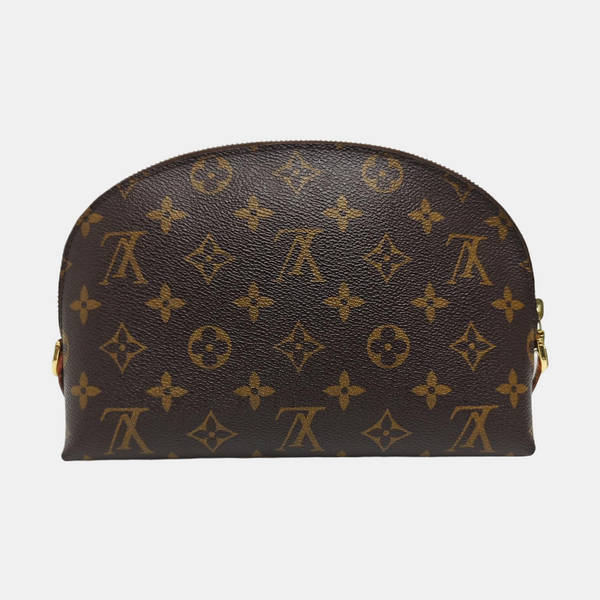COSMETIC Monogram Coated Canvas Brown