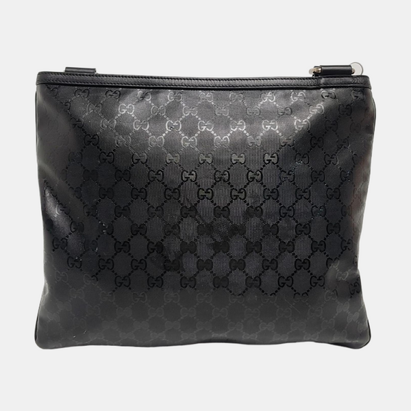 Monogram Coated Canvas Crossbody Bag Black