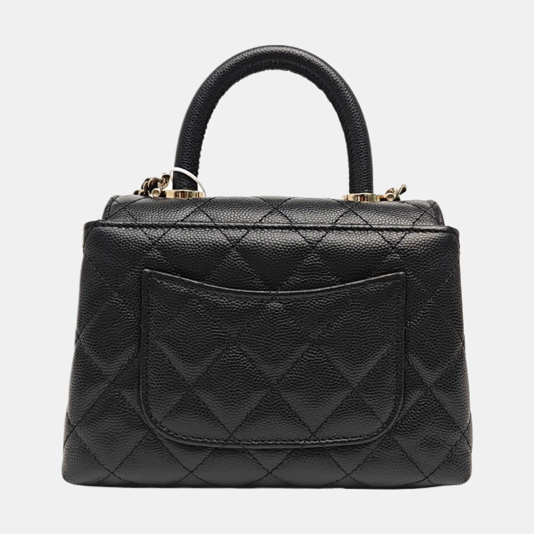 COCO HANDLE Grained Calfskin Black