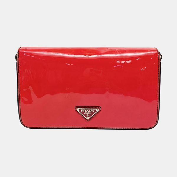 Patent Leather Shoulder Bag Orange