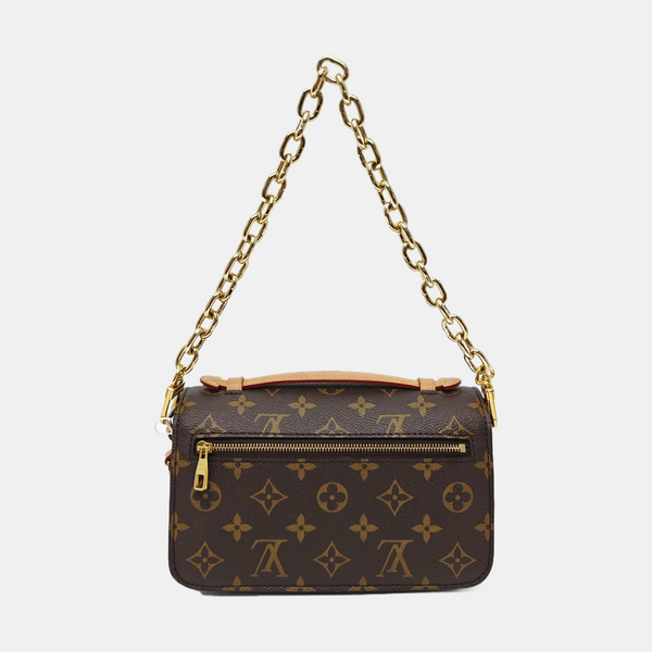 MÉTIS EAST WEST Monogram Coated Canvas Brown