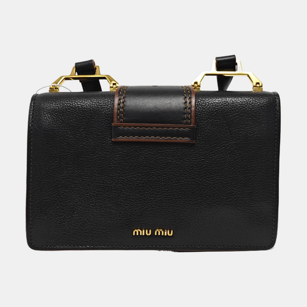 Miu Lady Calfskin Black
