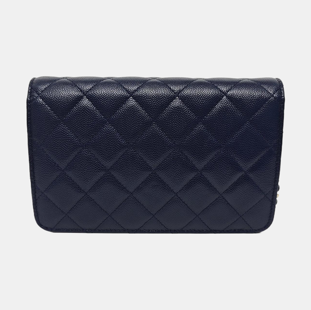 WOC Quilted Grained Calfskin Blue