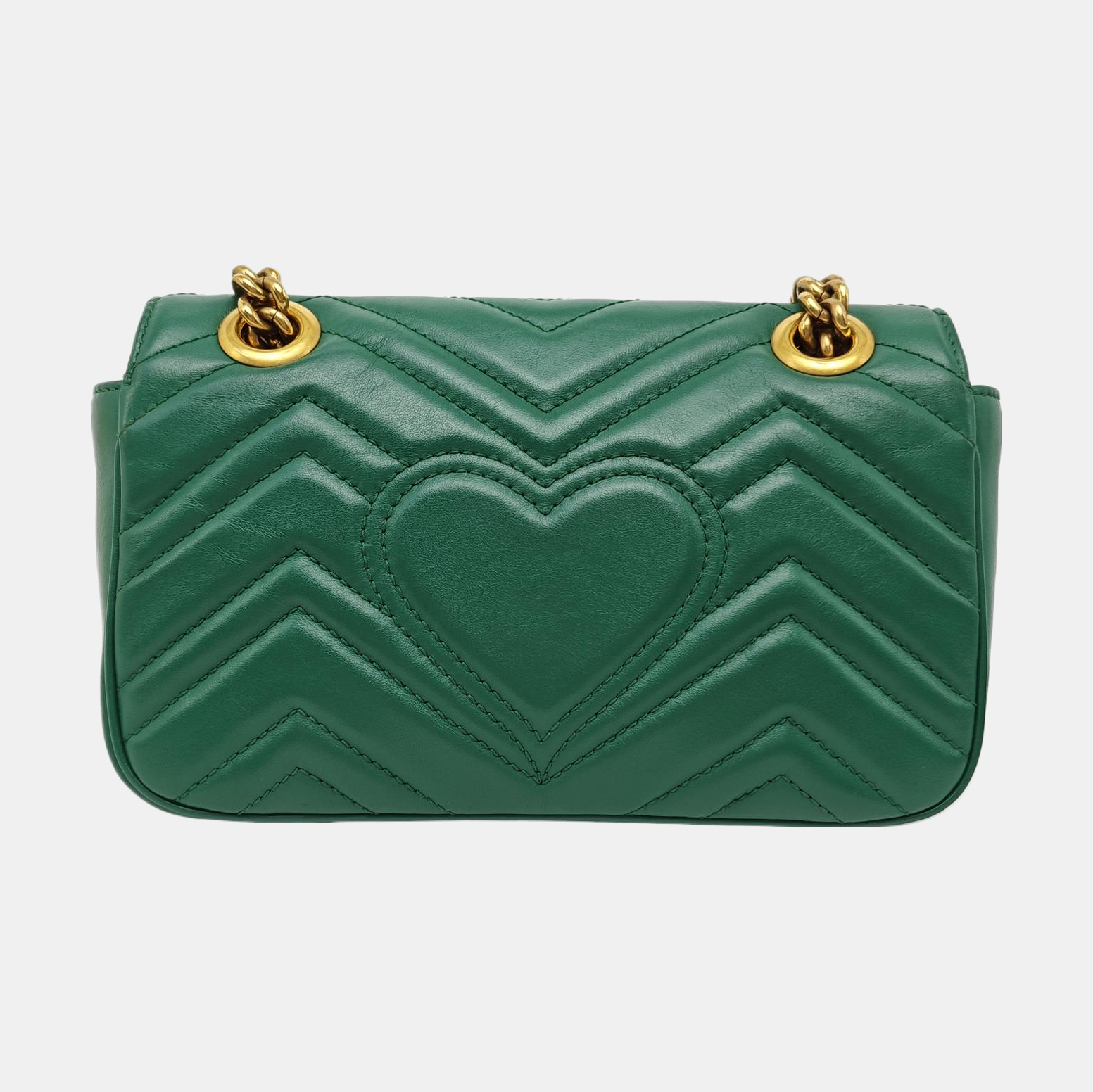 GG Marmont Small Quilted Calfskin Green