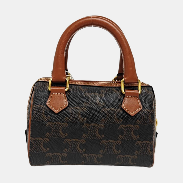 TRIOMPHE CANVAS Mini Coated Canvas Brown