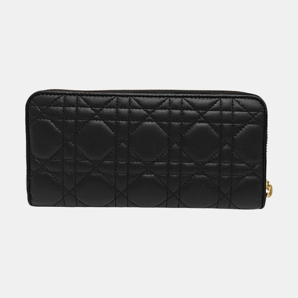 Cannage Calfskin Wallet Black
