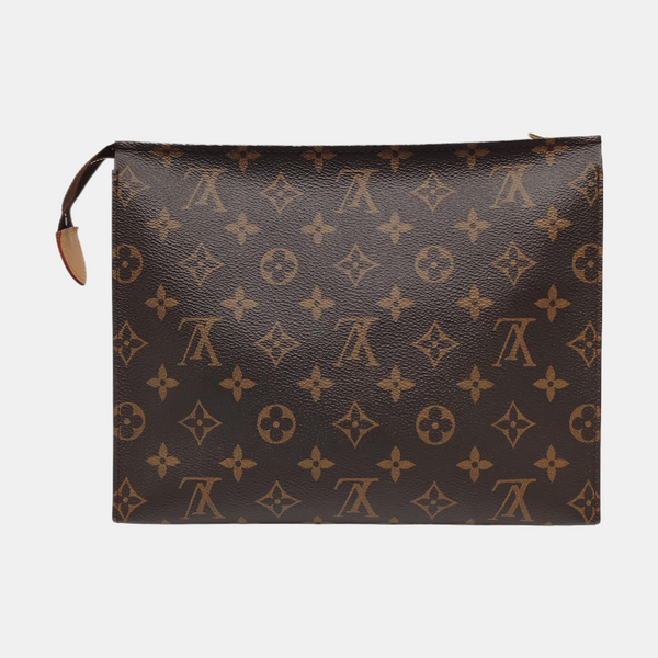 TOILET POCKET 26 Monogram Coated Canvas Brown
