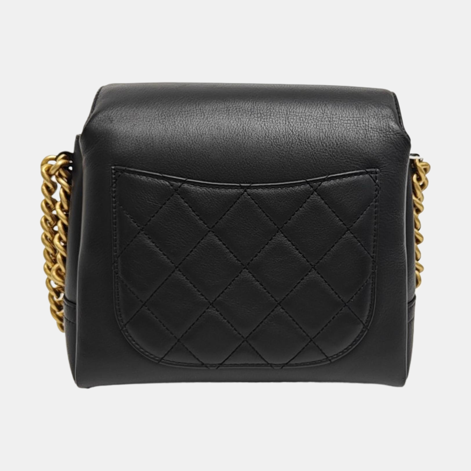 Quilted Calfskin Shoulder Bag Black
