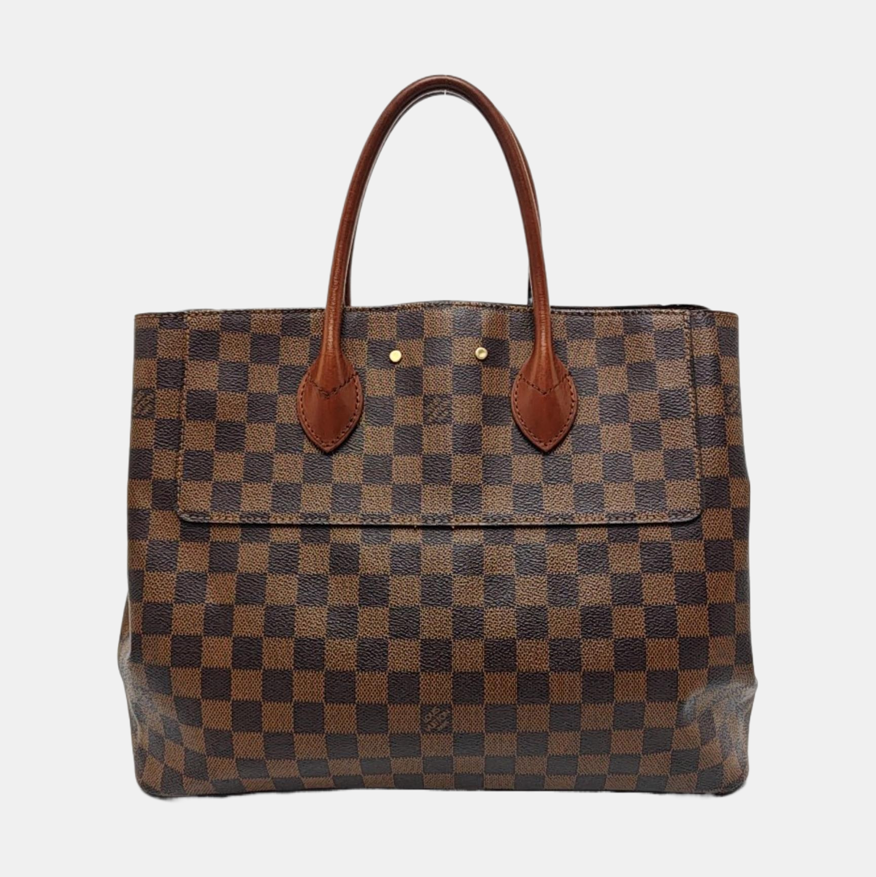 ASCOT Damier Ebene Coated Canvas Brown