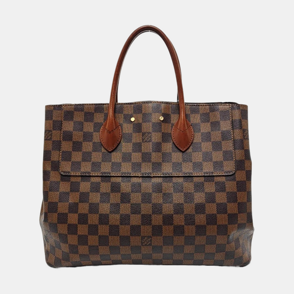 ASCOT Damier Ebene Coated Canvas Brown