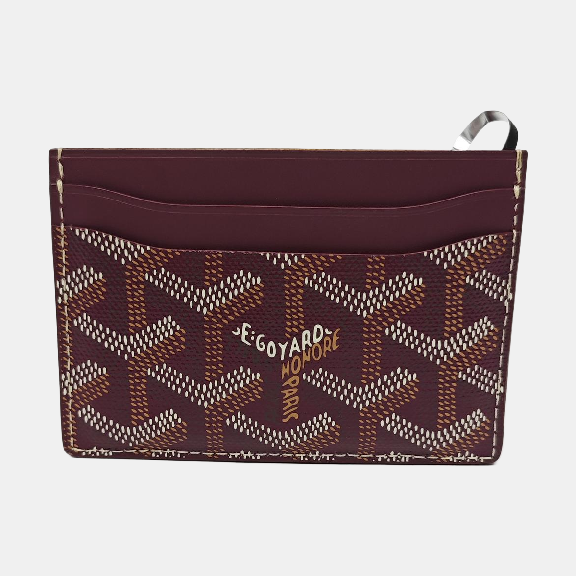Coated Canvas Card Holder Red