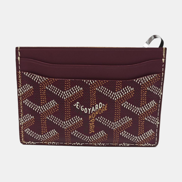 Coated Canvas Card Holder Red