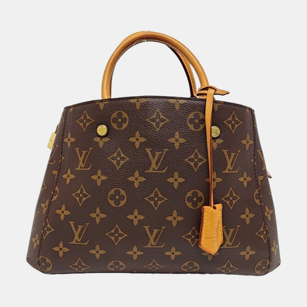 MONTAIGNE BB Monogram Coated Canvas Brown