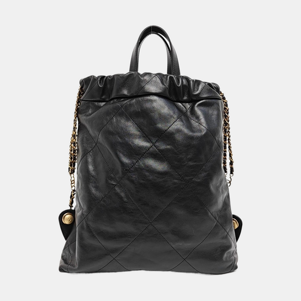 CHANEL 22 Small Quilted Calfskin Black