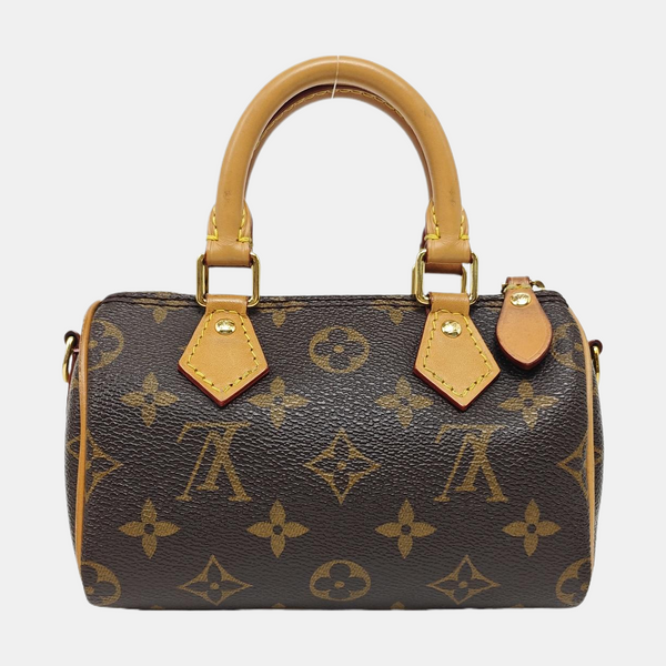 SPEEDY Nano Monogram Coated Canvas Brown