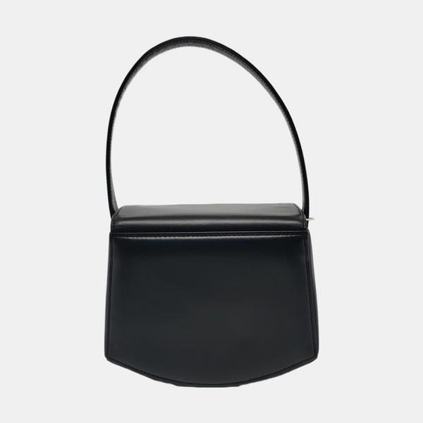 Calfskin Top Handle Bag Black