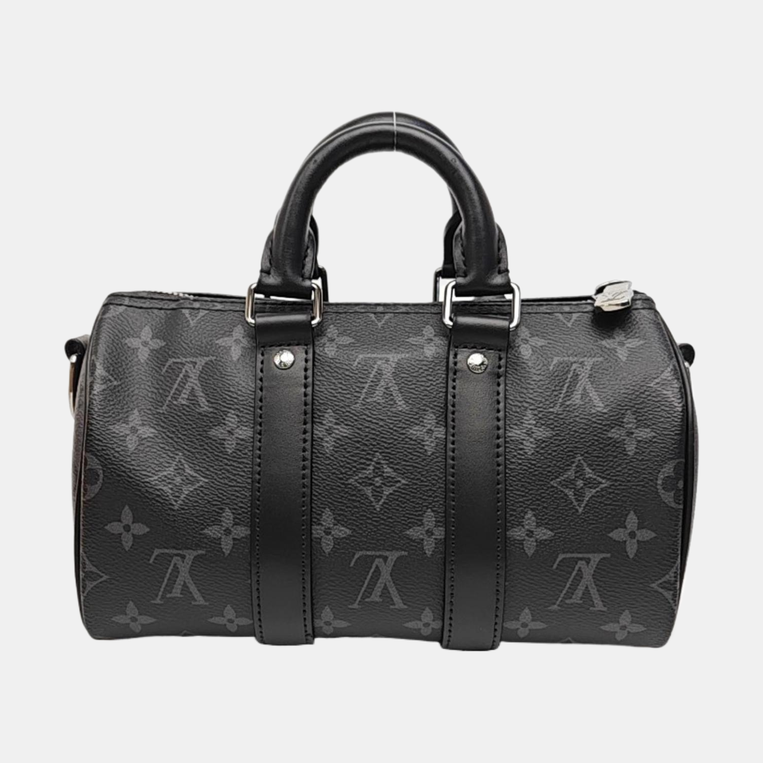 KEEPALL 25 Monogram Coated Canvas Black