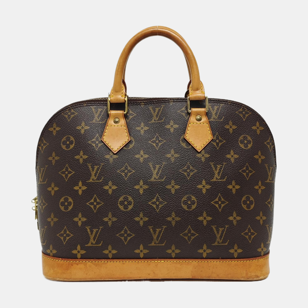 ALMA PM Monogram Coated Canvas Brown