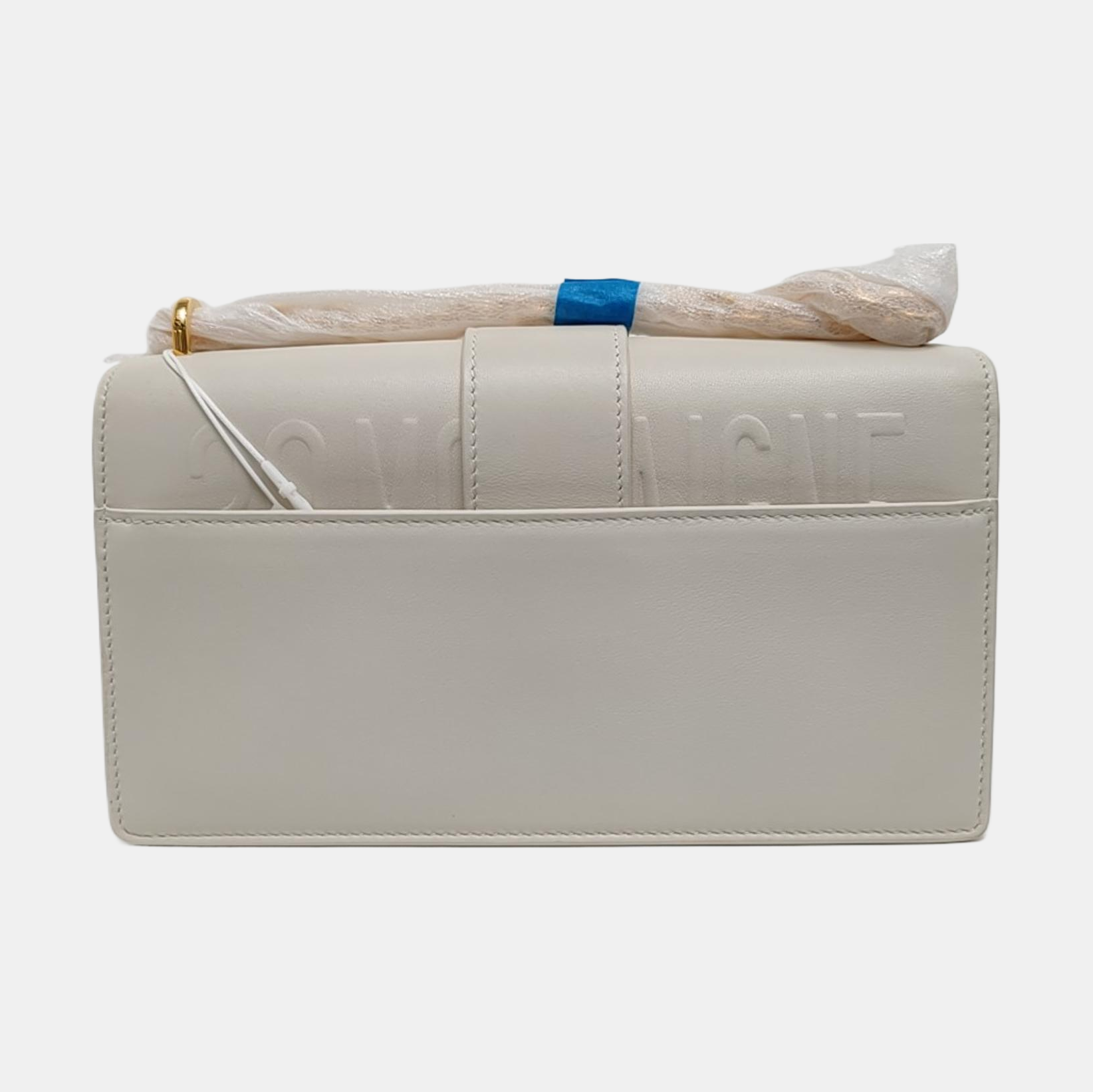 30 Montaigne East-West Small Calfskin White
