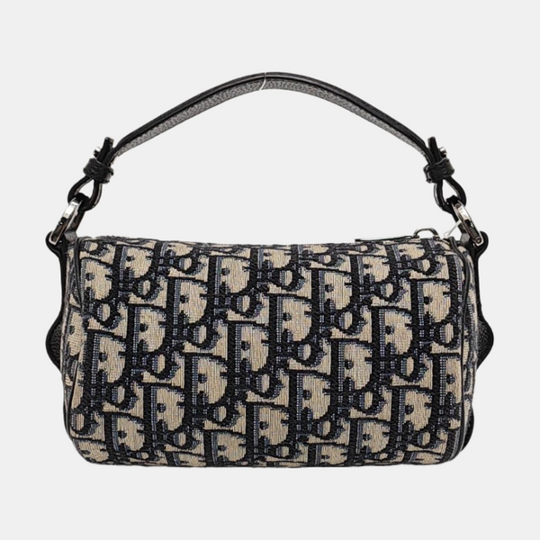 Oblique Canvas Shoulder Bag Beige