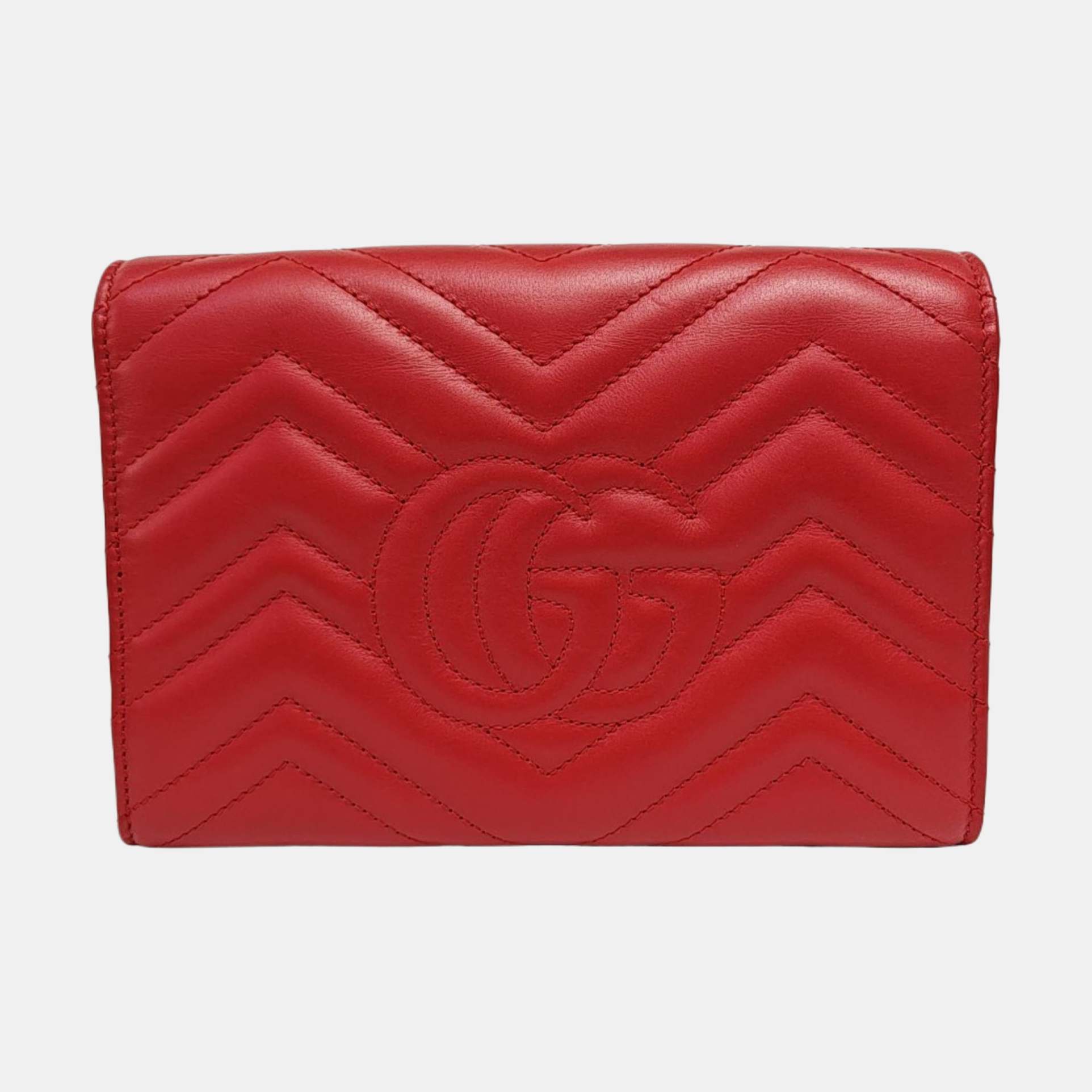 GG Marmont Mini Quilted Calfskin Red