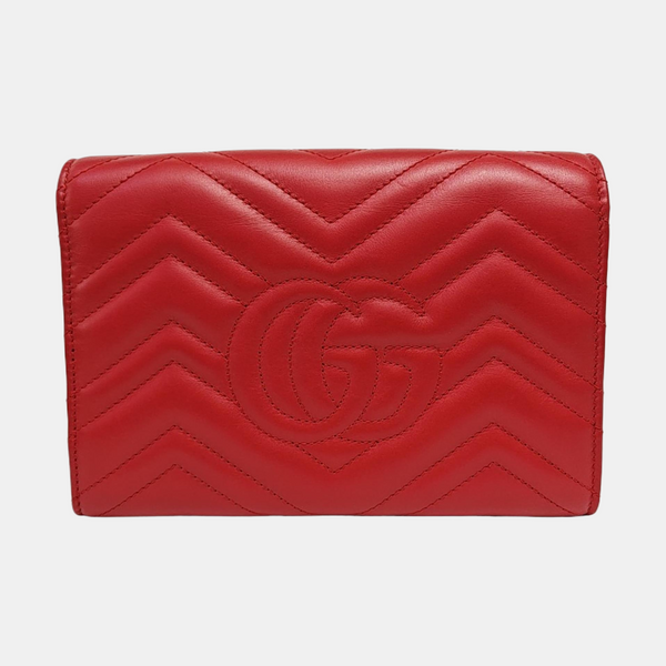 GG Marmont Mini Quilted Calfskin Red