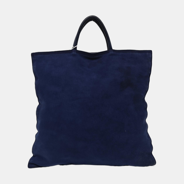 Suede Tote Bag Blue