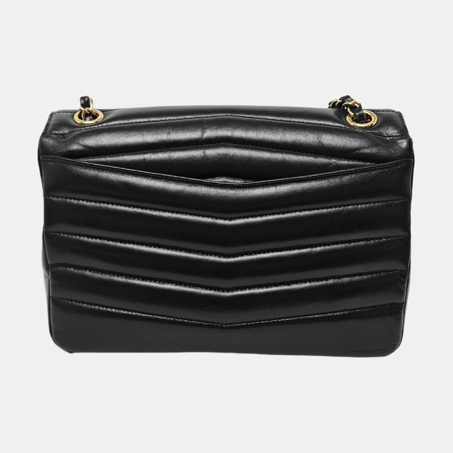 Bolso de hombro de cuero negro