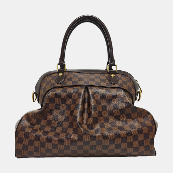 TREVI Damier Ebene Coated Canvas Brown