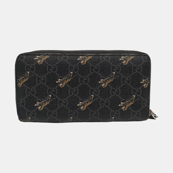 Monogram Coated Canvas Clutch Black